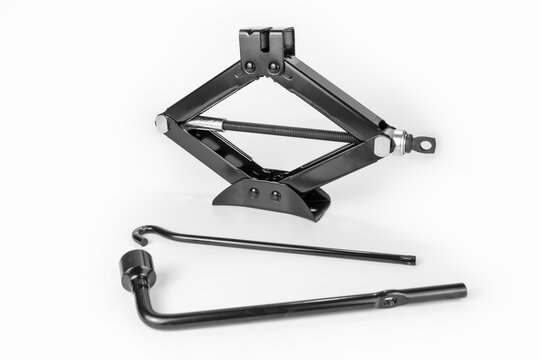 Two Ton Scissor Wind Up Car Lifting Screw Jack Kit