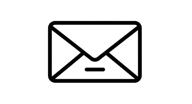 Email icon for communication and messaging, simple line style