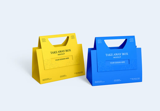 Takeaway Meal Box Mockup Set