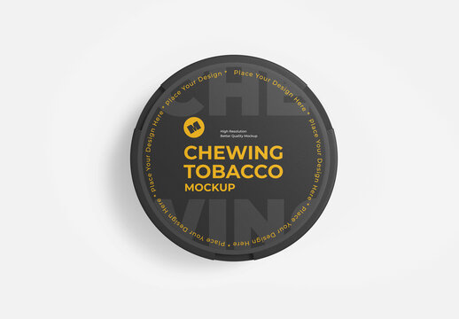 Chewing Tobacco Can Box Mockup