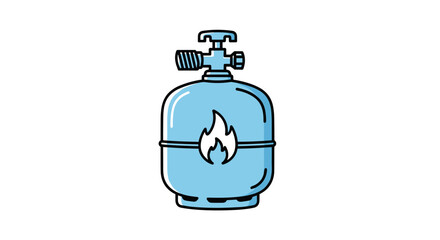 Obraz premium Isolated Propane Tank Vector Illustration Igniting Combustion for Camping and Outdoor Cooking Needs Igniting Possibilities in Energy and Heating Depicting Industry and Fuel Resources with Modern Graph