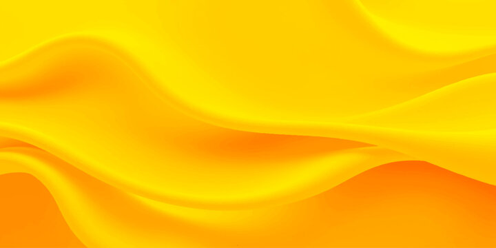 This bright abstract vector wallpaper features a gradient of orange and yellow waves with a curved line pattern and fire energy motion to create a gold light texture design backdrop