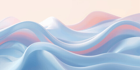 Fototapeta premium Abstract blue wave vector design featuring fluid light curves and a wavy motion pattern for a modern flowing background illustration template