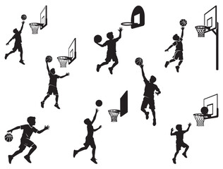 BASKETBALL KID SILHOUETTE © Shabana