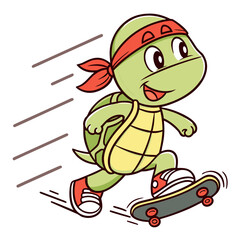 Obraz premium Radical Skate Turtle 1