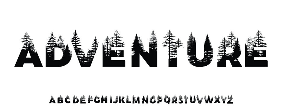 Abstract wild monogram letters tree monogram alphabet beauty Lettering font vector file. Minimal modern fonts for logo.
