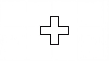 Fototapeta premium Medical cross icon symbolizing healthcare, emergency services, and medical assistance.