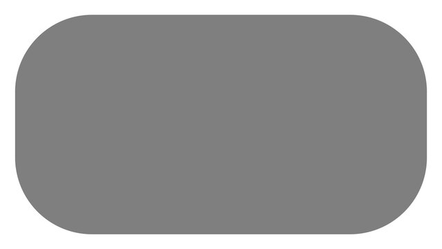 A simple flat grey rectangular shape with rounded corners for use as a graphical element or icon