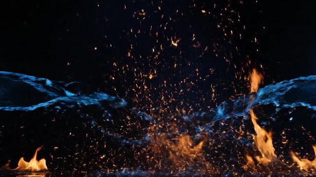 Fire and water contrast flames.