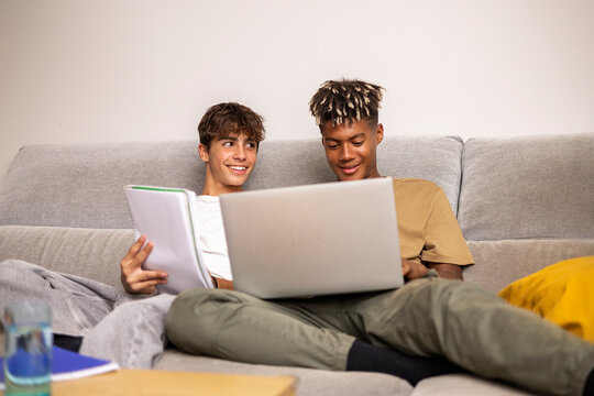 Gen-z friends enjoying time together indoors