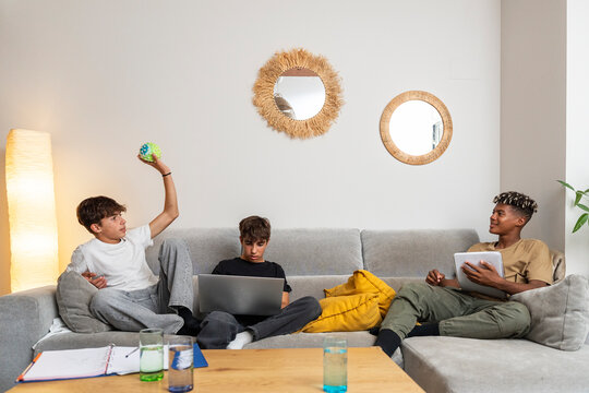Gen-Z friends enjoying time together indoors