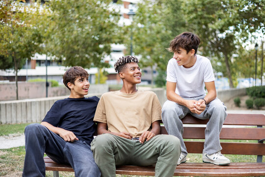 Gen-z friends enjoying time in the park together