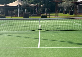 Fototapeta premium Green tennis court that is empty