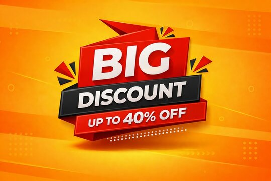 Limited time offer showcasing a big discount up to forty percent off on products.