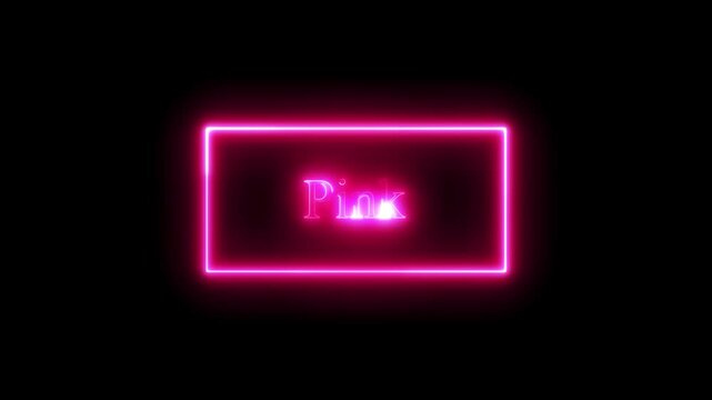 Mysterious glowing object enclosed in a pink neon border against a dark background, Futuristic and surreal glowing object, Perfect for cosmic and abstract designs.