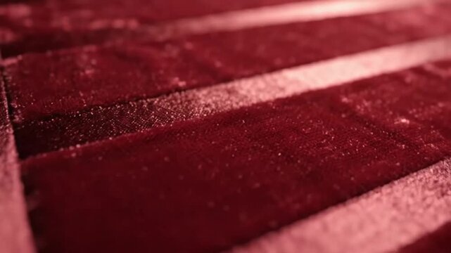 Luxurious Red Velvet Upholstery with Subtle Stitching and Elegant Texture for a Dramatic Background