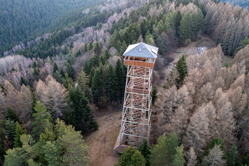 Beskid Sądecki, Malnik, Muszyna, przedwiośnie, widok z powietrza © Maciej G. Szling