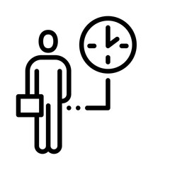Fototapeta premium work icon line vector logo, business people,