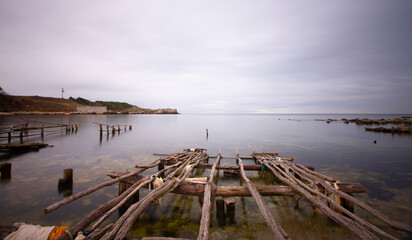 Mystical cliffs and a choppy sea. / Kocaeli - Turkey