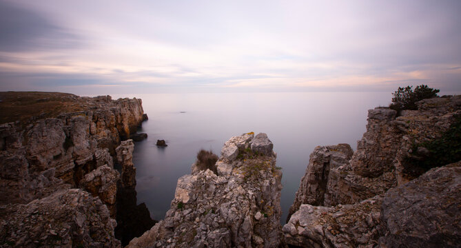 Mystical cliffs and a choppy sea. / Kocaeli - Turkey