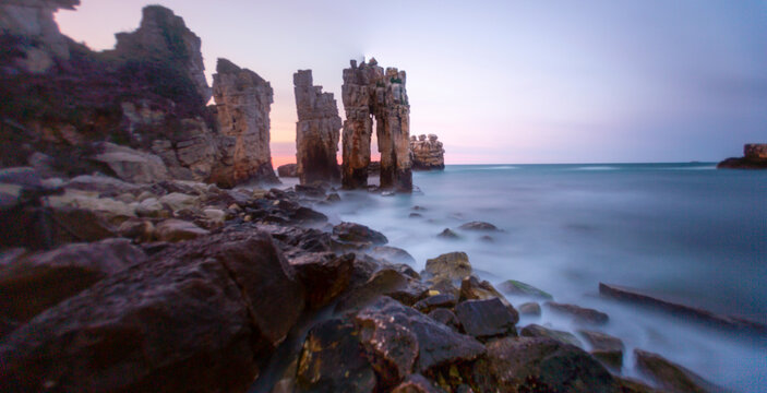 Mystical cliffs and a choppy sea. / Kocaeli - Turkey