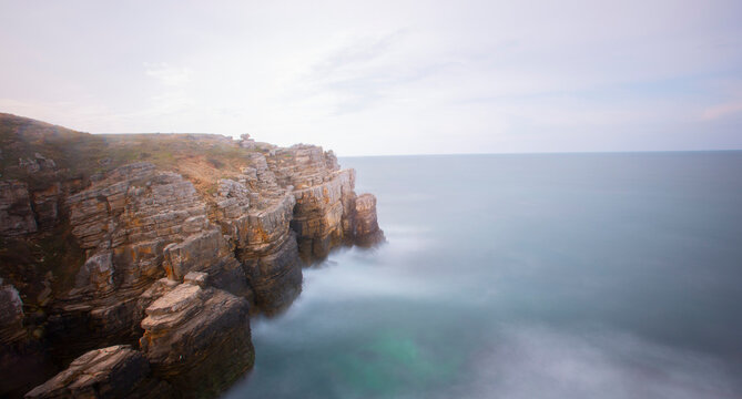 Mystical cliffs and a choppy sea. / Kocaeli - Turkey