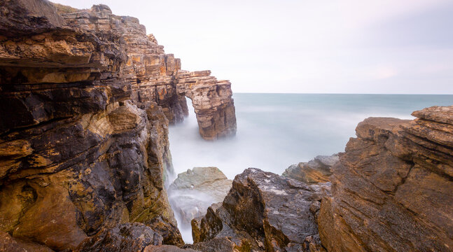 Mystical cliffs and a choppy sea. / Kocaeli - Turkey