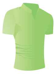 Naklejka premium Green v neck t shirt. vector illustration