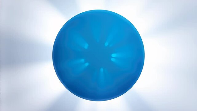 Abstract Blue Circle With Radiating Light