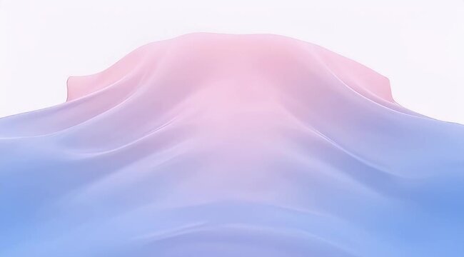 Abstract pastel fabric draped over unknown shape creates soft and gentle lighting