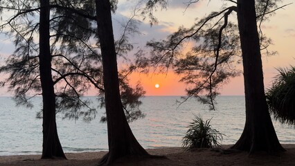 Sunset over the Ocean in Queensland, Australia