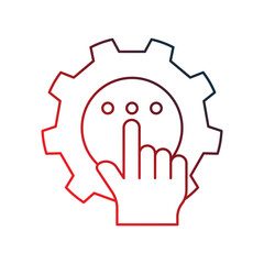 Obraz premium Self Service icon with white background vector stock illustration