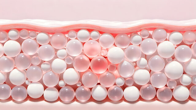 Microscopic cross-section of human skin showing stratified epithelial cells and layers