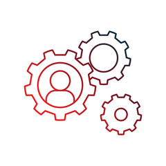 Integration icon with white background vector stock illustration