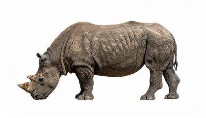 Obraz premium Majestic rhinoceros standing alone with a strong presence