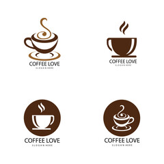 Obraz premium coffee logo icon vector image