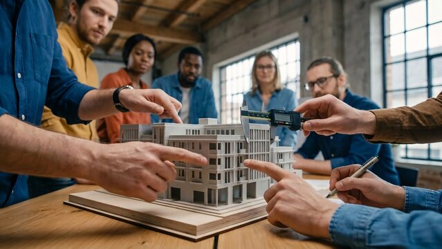 Collaborative design session in a modern office space
