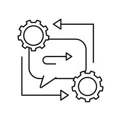 Obraz premium Auto Responder icon with white background vector stock illustration