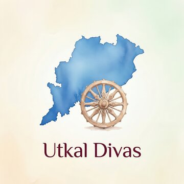 Utkal divas greeting card illustration.