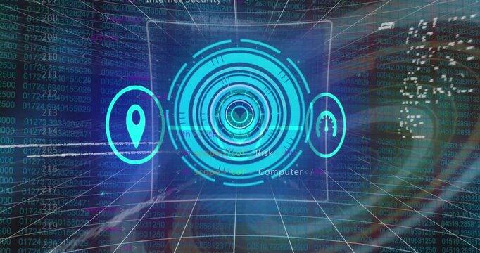 This video shows a computer processing data over a transparent background