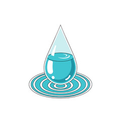 Fototapeta premium Water Drop Illustration Vector Graphic Design Isolated Element Stock Image Symbol Icon Concept Art Digital Download