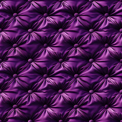 Fototapeta premium Luxurious deep purple velvet tufted upholstery texture seamless pattern background