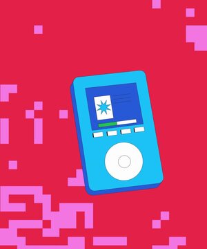 mp3 player and headphones