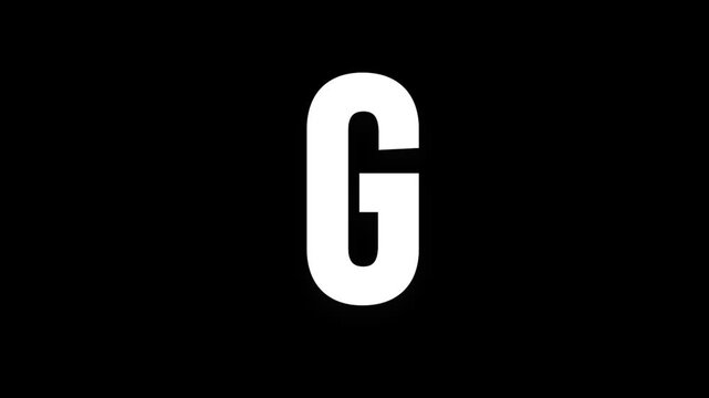 Pixel letter G, pixel alphabet with a transparent background, letters with an alpha channel