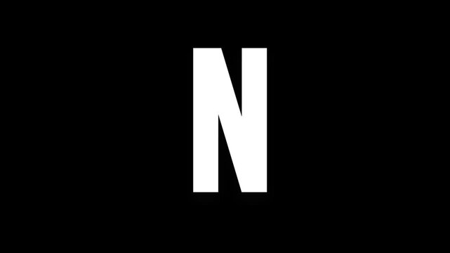 Pixel letter N, pixel alphabet with a transparent background, letters with an alpha channel