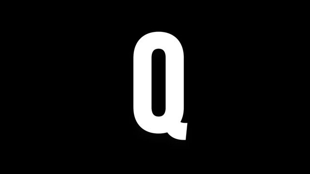 Pixel letter Q, pixel alphabet with a transparent background, letters with an alpha channel