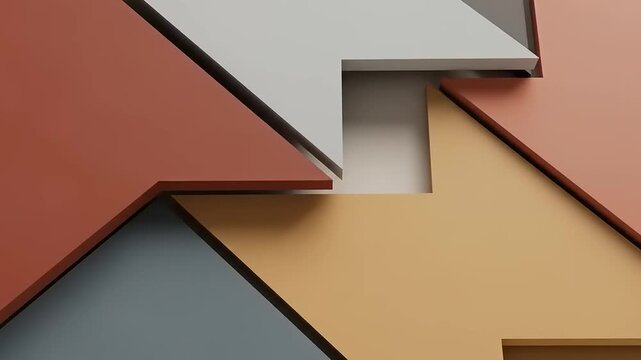 Geometric shapes in various colors create a modern abstract background design.