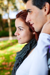 Fototapeta premium Love and affection between a young couple
