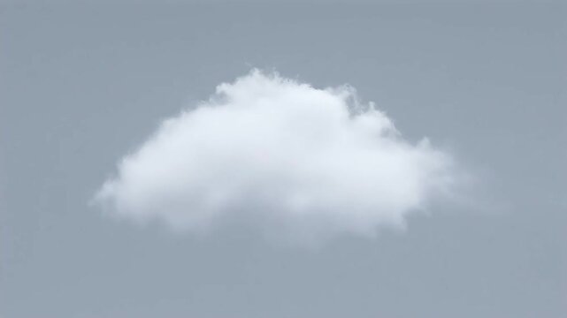 Single cloud in gray sky