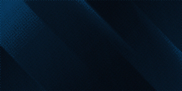 Cyber Cyan Blue Halftone Pattern Background with Dark Digital Gradient. vector illustration